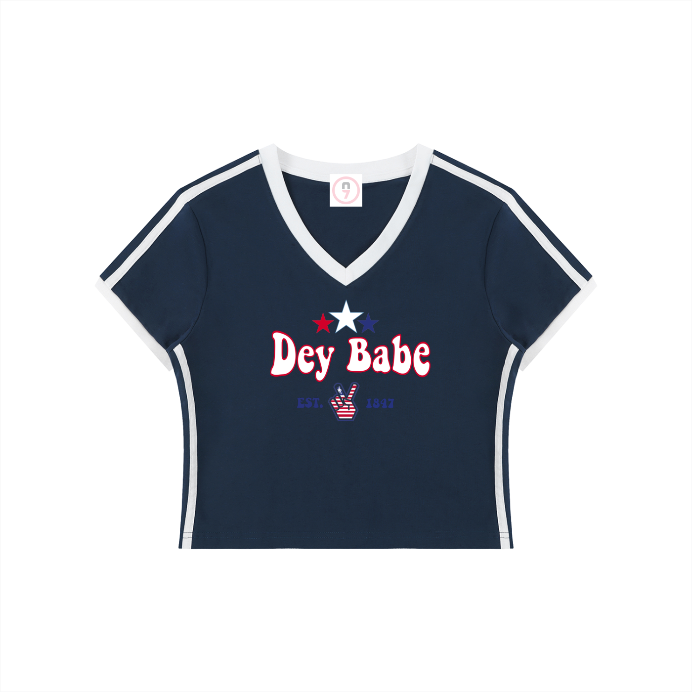 Dey Babe Women's V-Neck Crop Tee