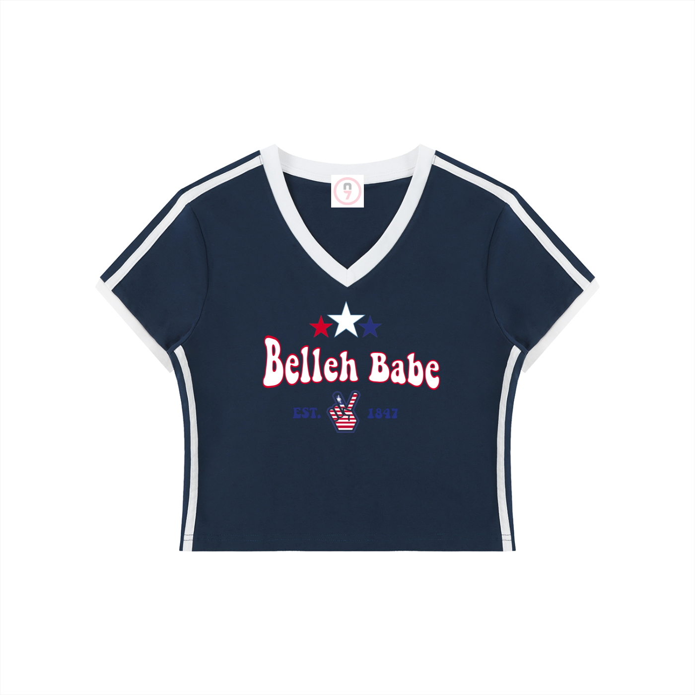 Belleh Babe Women's V-Neck Crop Tee