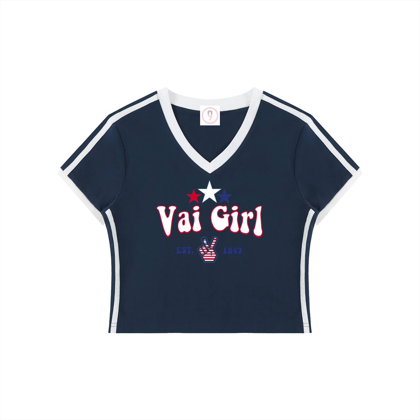 Vai Girl Women's V-Neck Crop Tee