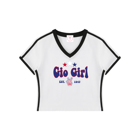Gio Girl Women's V-Neck Crop Tee
