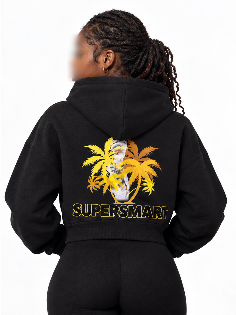 Women's Lonestars Shoulder Cropped Hoodie