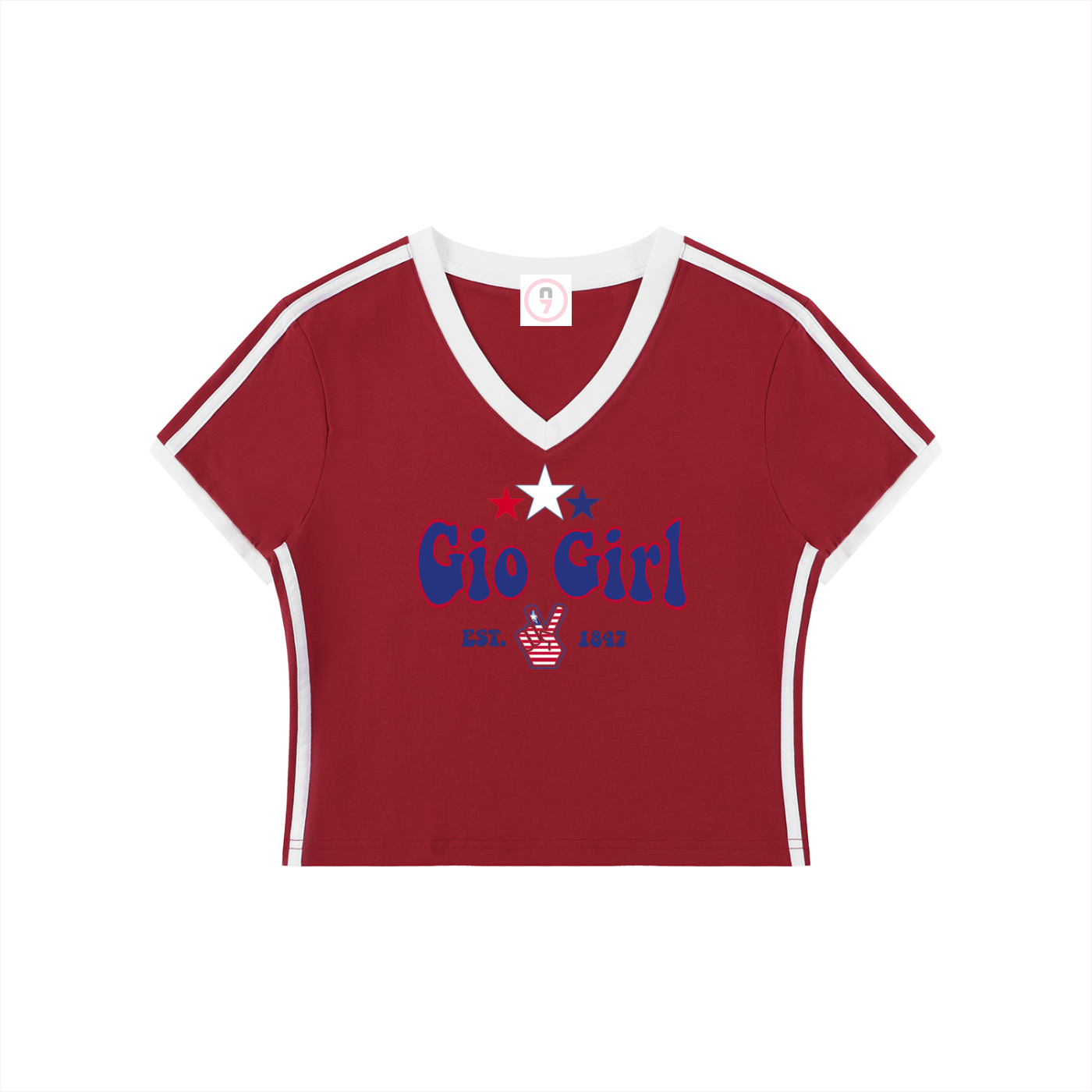 Gio Girl Women's V-Neck Crop Tee