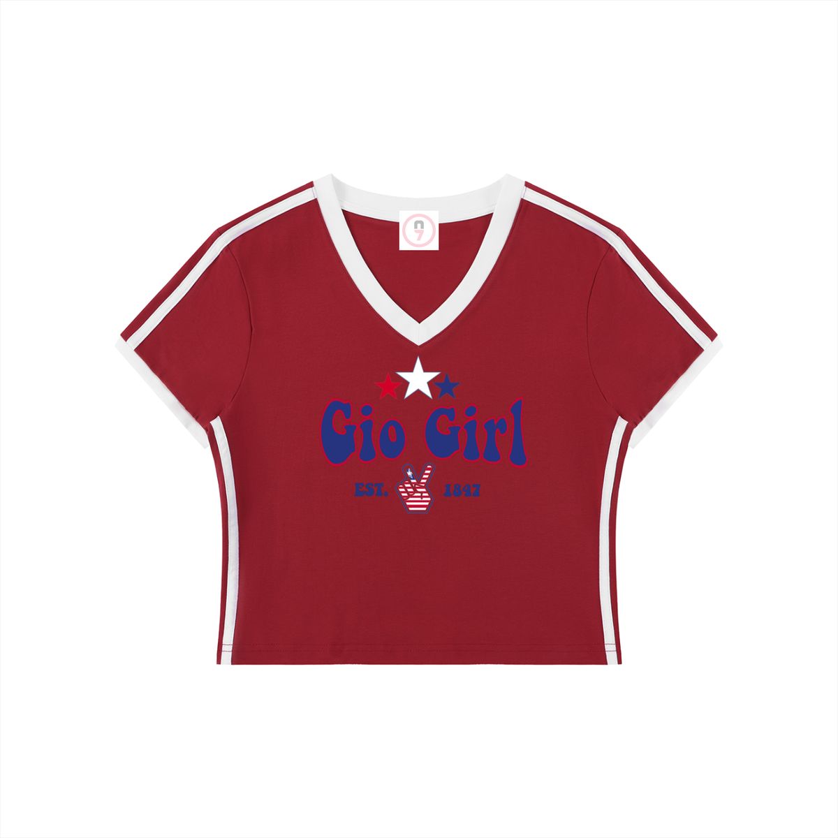 Gio Girl Women's V-Neck Crop Tee