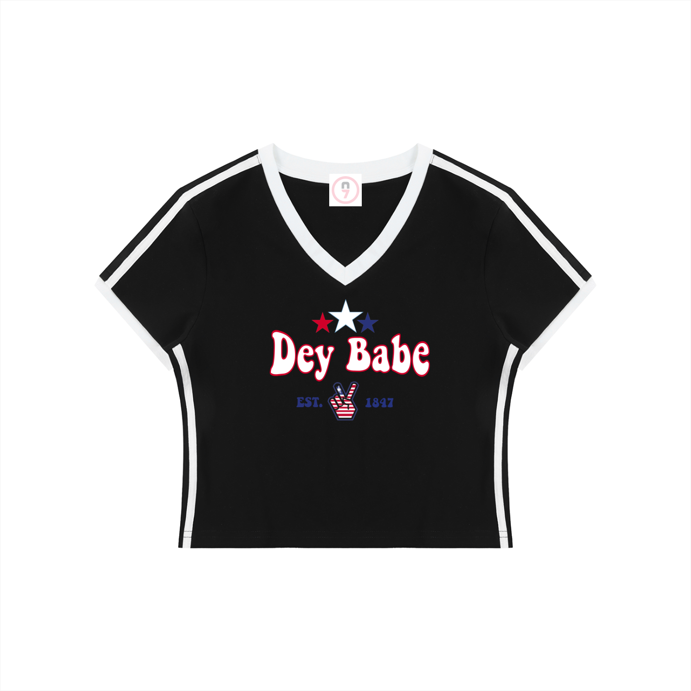 Dey Babe Women's V-Neck Crop Tee