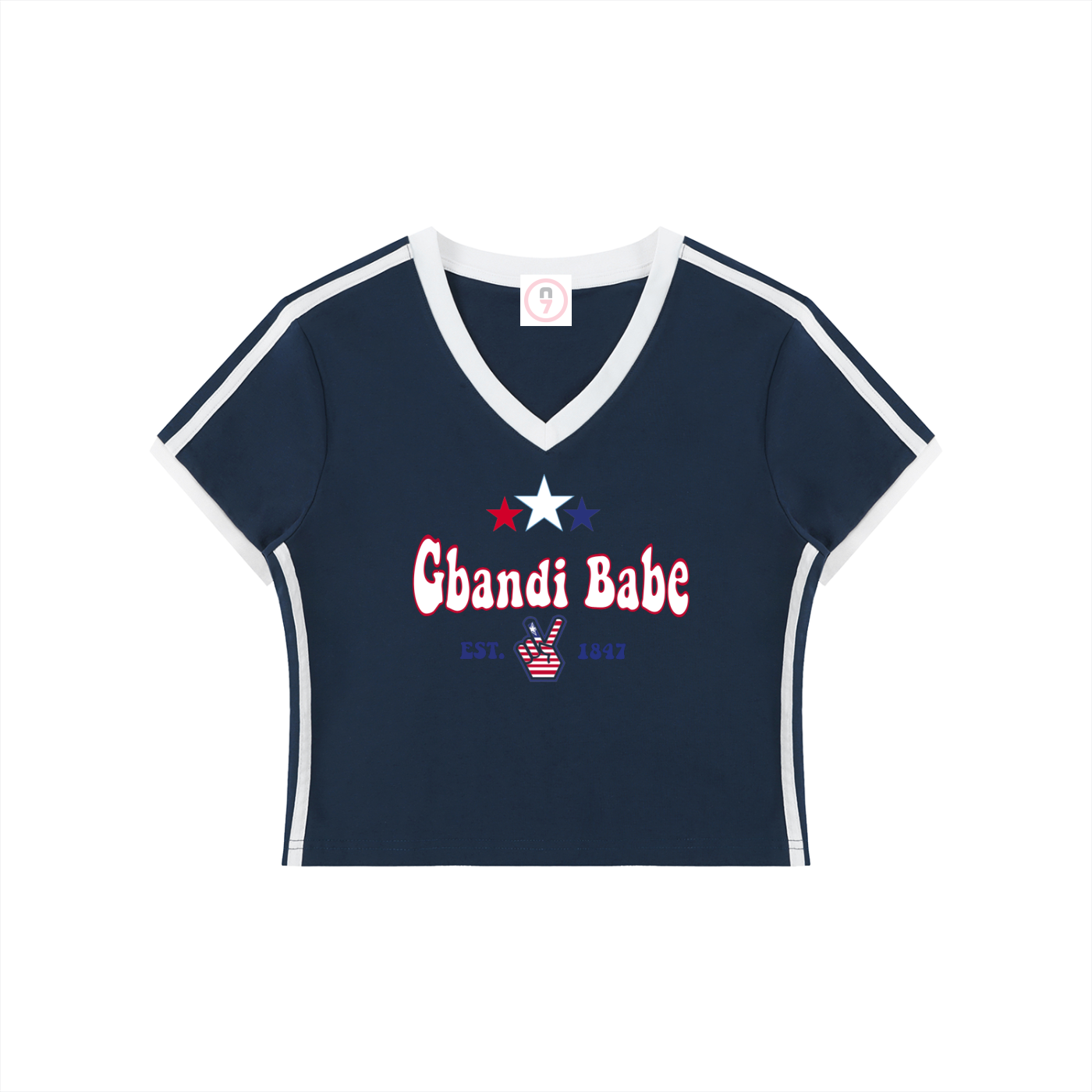 Gbandi Babe Women's V-Neck Crop Tee