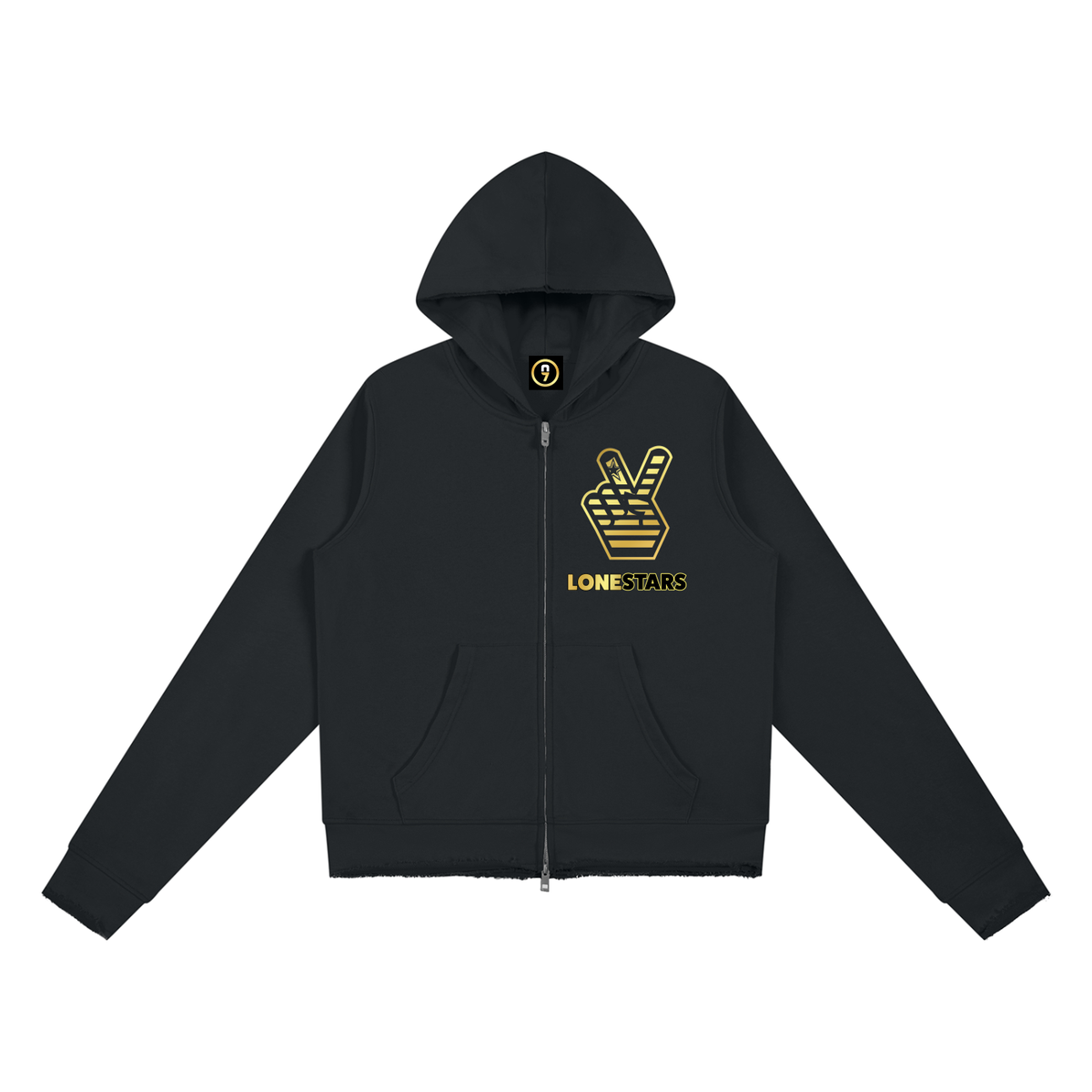 Women's  Lonestars Raw Edge Zip Hoodie