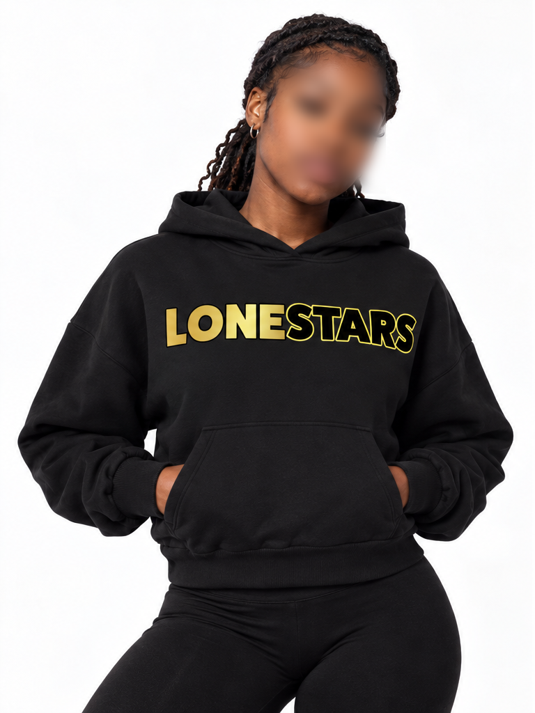 Women's Lonestars Shoulder Cropped Hoodie
