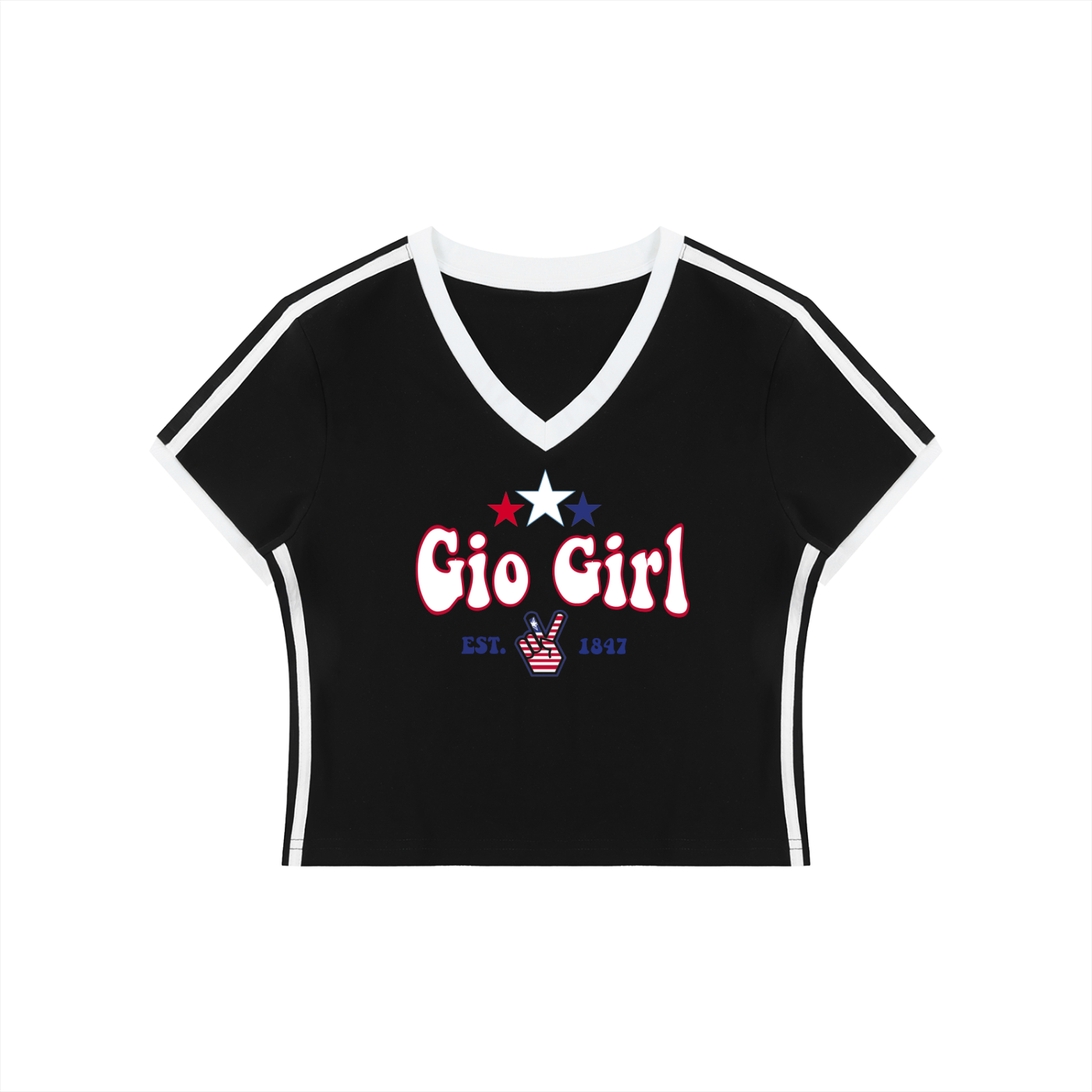 Gio Girl Women's V-Neck Crop Tee