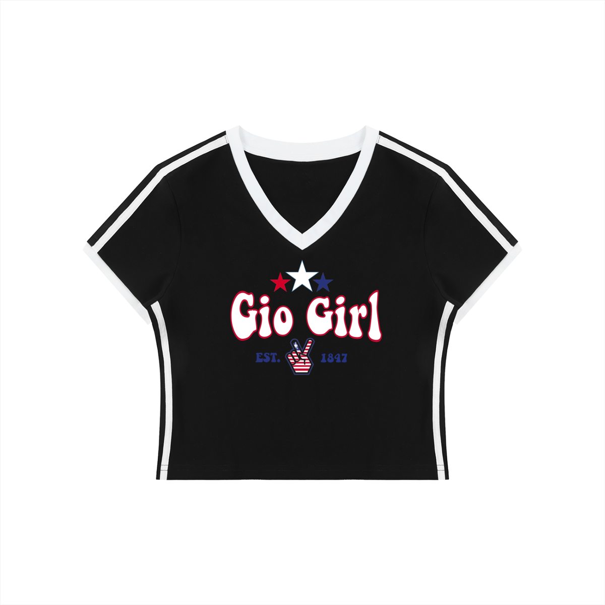 Gio Girl Women's V-Neck Crop Tee