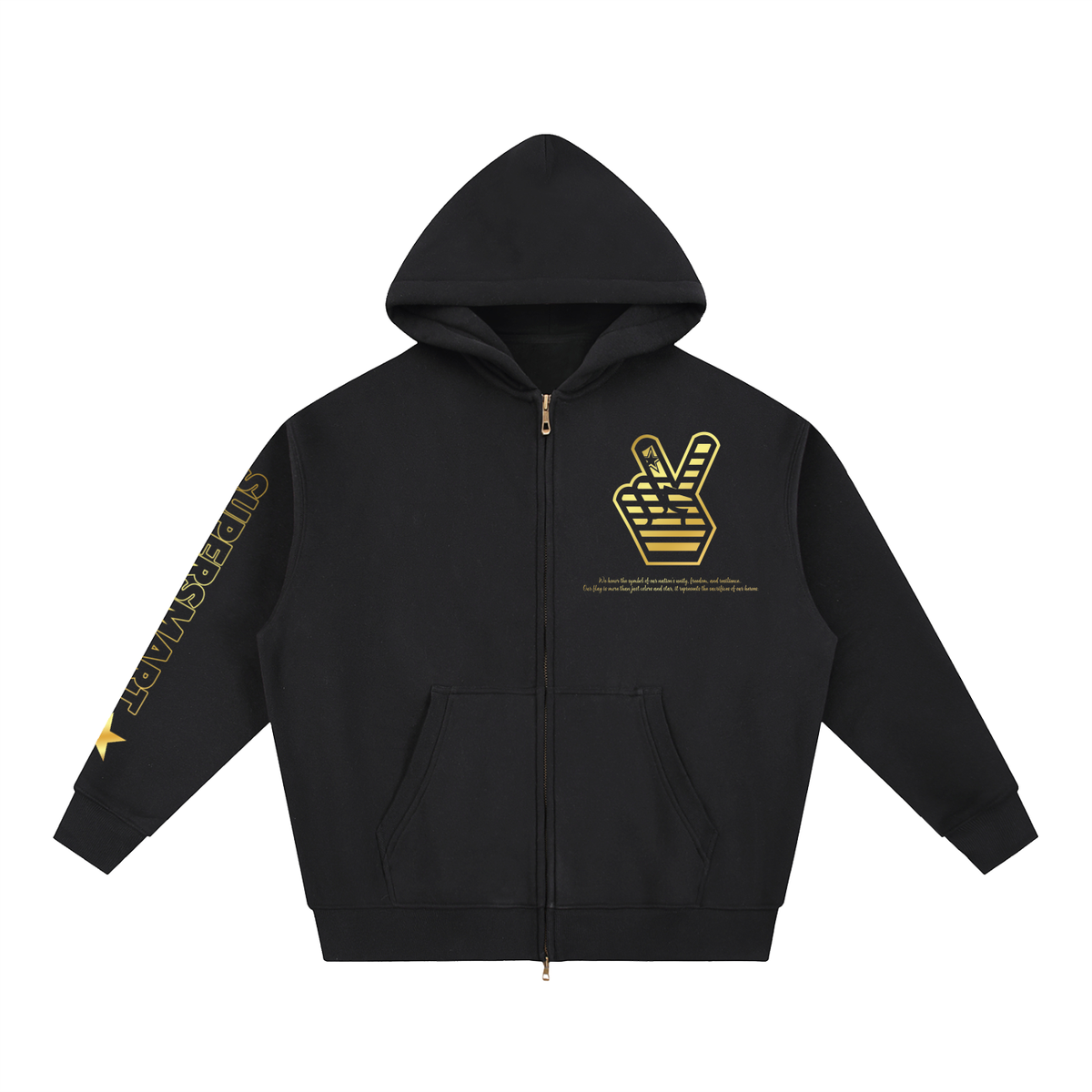 Essential Oversized Lonestars Zip Hoodie