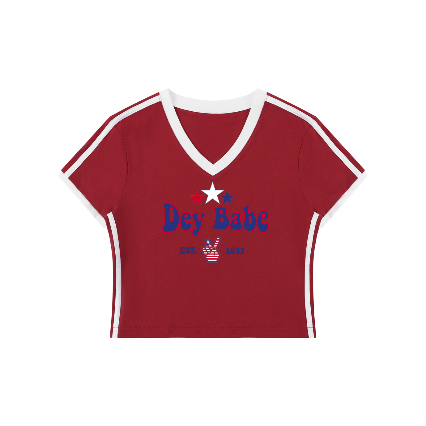 Dey Babe Women's V-Neck Crop Tee