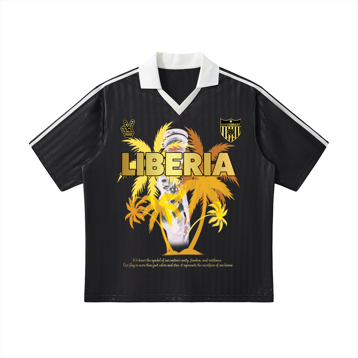 SuperSmartLIB Black & Gold Motherland Jersey — Flag Day Edition