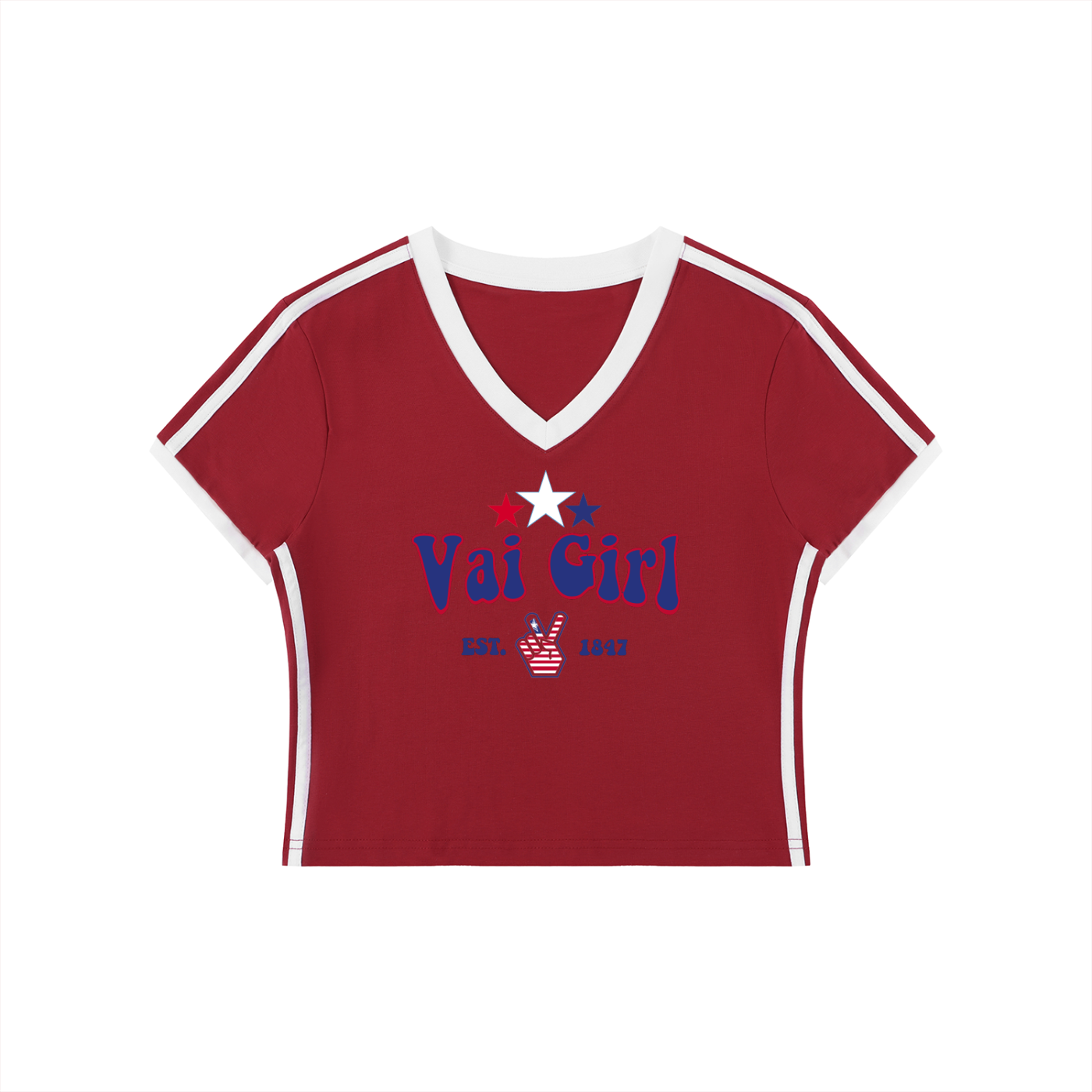 Vai Girl Women's V-Neck Crop Tee