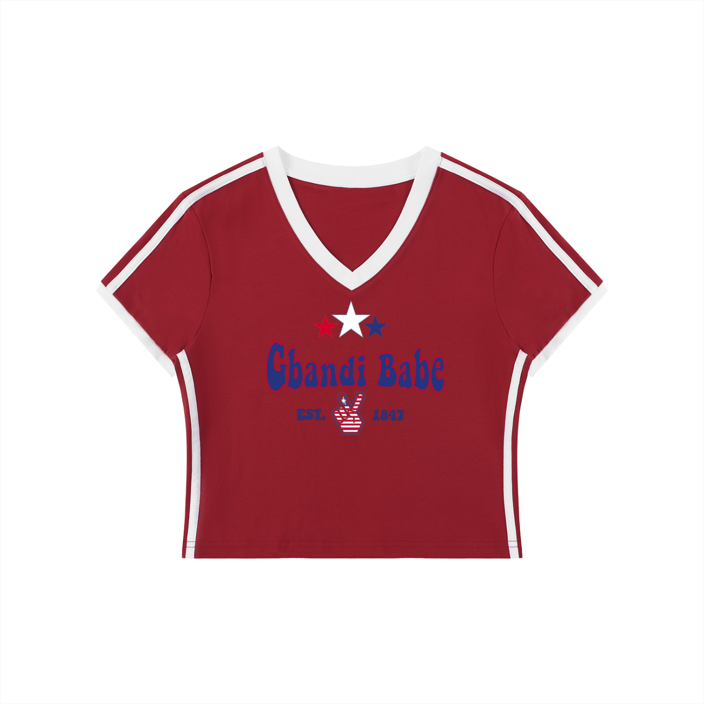 Gbandi Babe Women's V-Neck Crop Tee