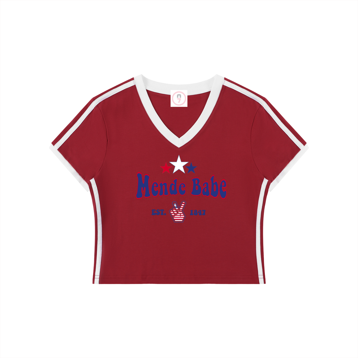 Mende Babe Women's V-Neck Crop Tee