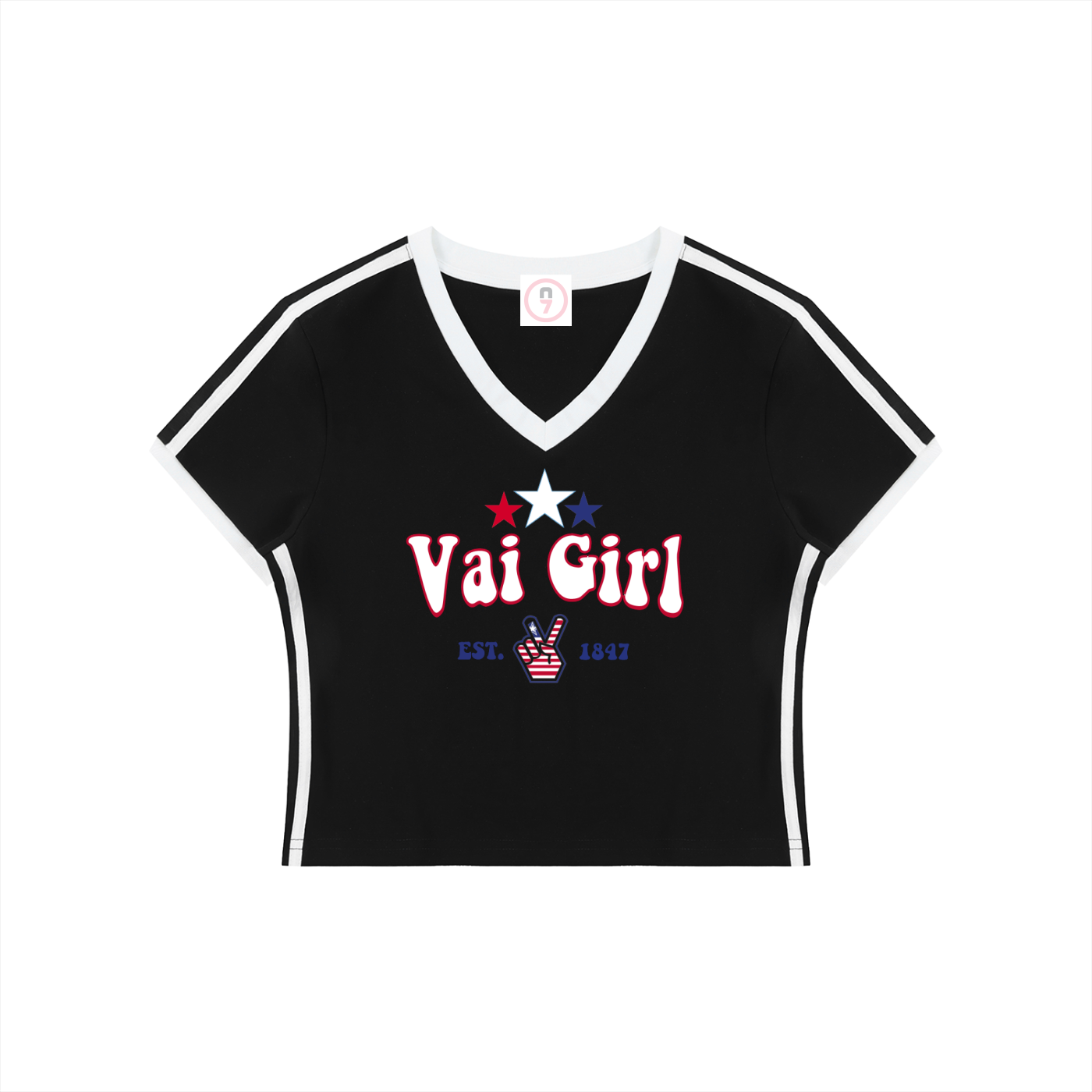 Vai Girl Women's V-Neck Crop Tee