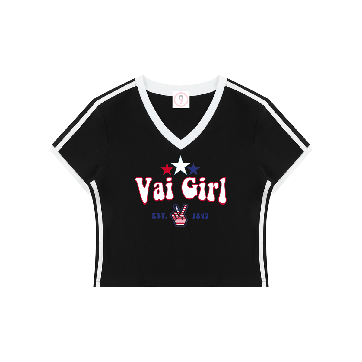 Vai Girl Women's V-Neck Crop Tee