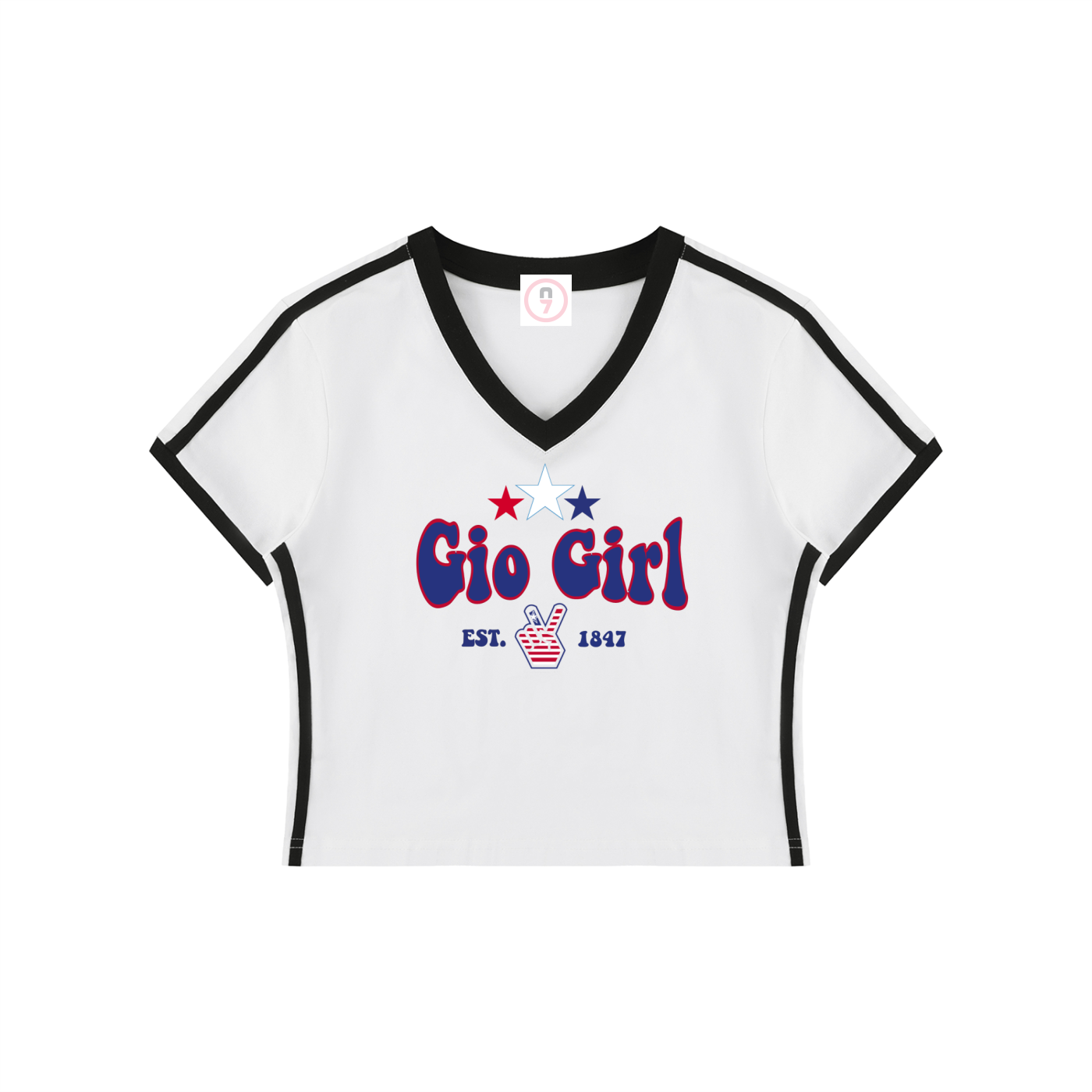 Gio Girl Women's V-Neck Crop Tee