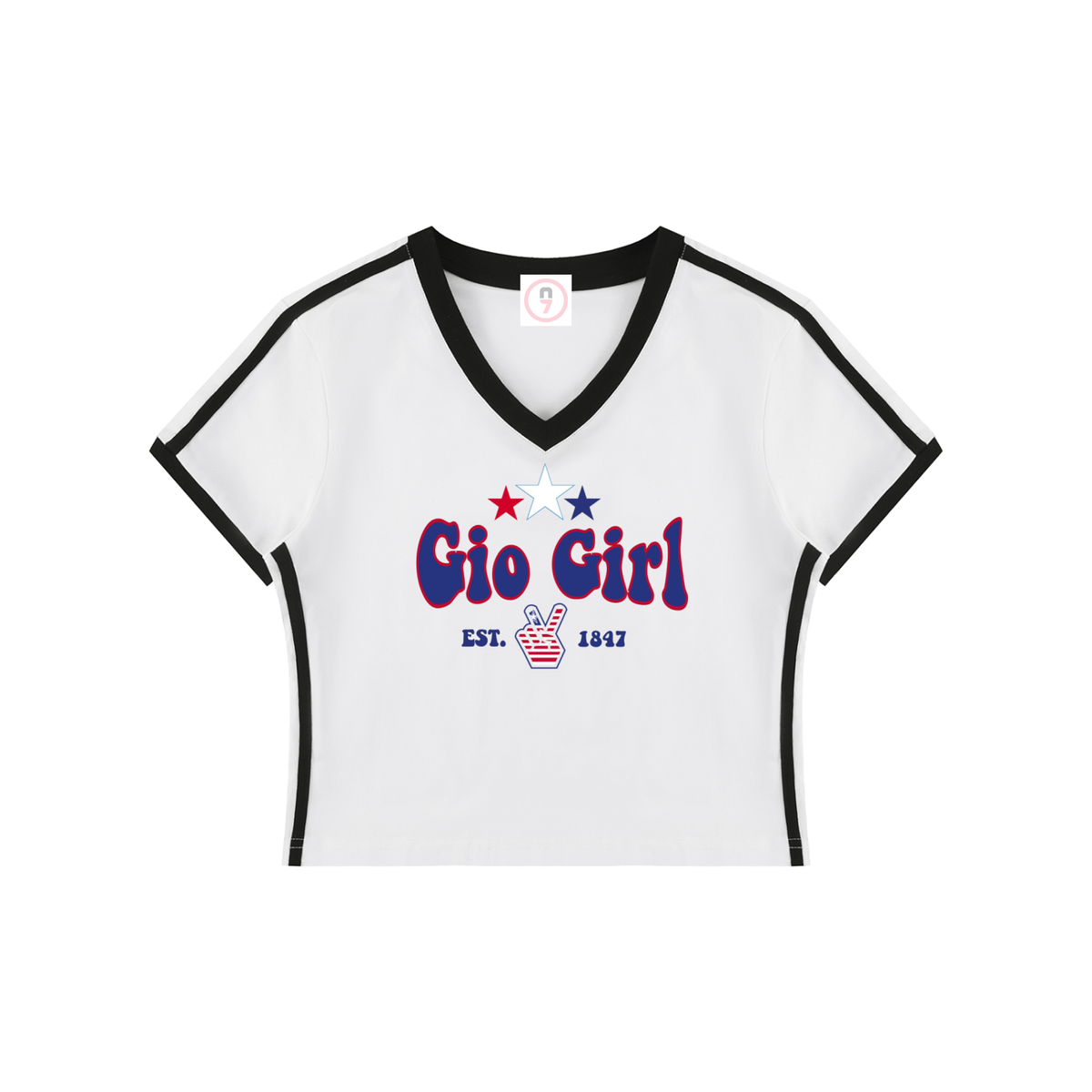 Gio Girl Women's V-Neck Crop Tee