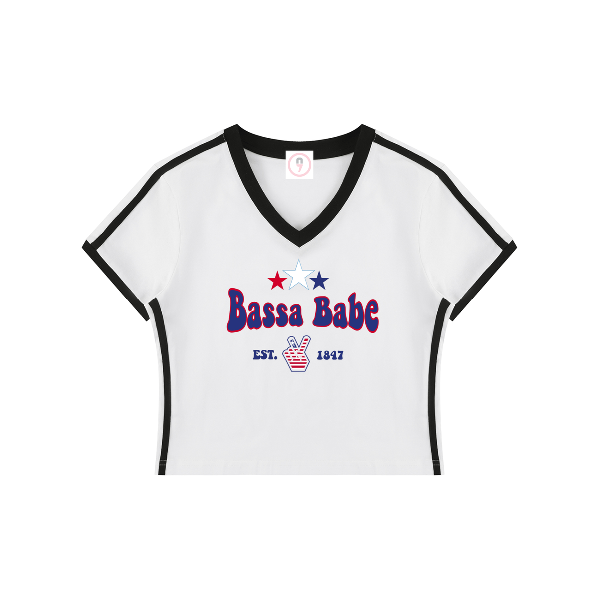 Bassa Babe Women's V-Neck Crop Tee