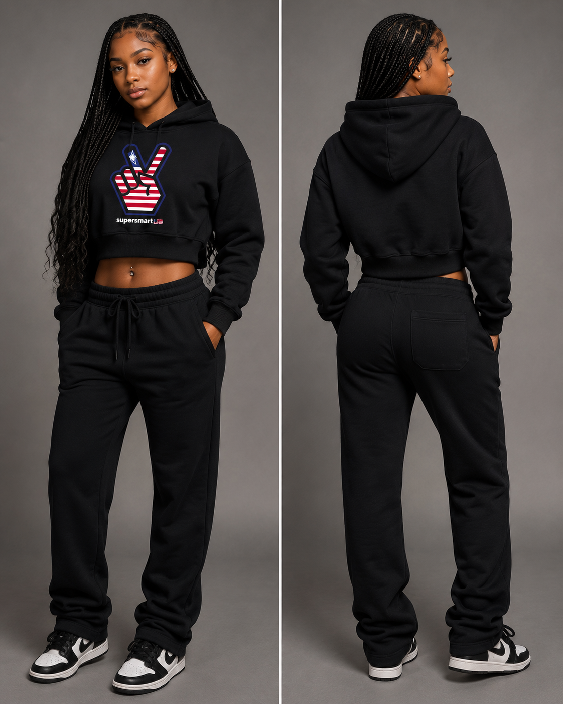 SupersmartLIB Cropped Hoodie
