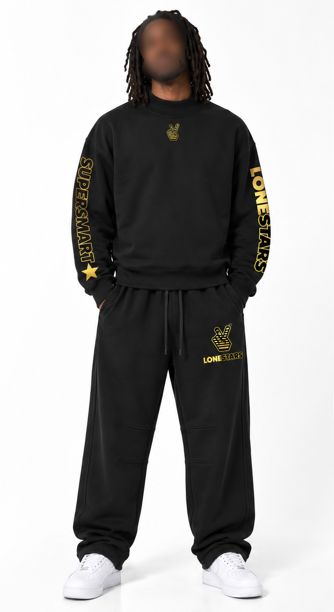 Lonestars Mock-Neck Crew Sweatshirt