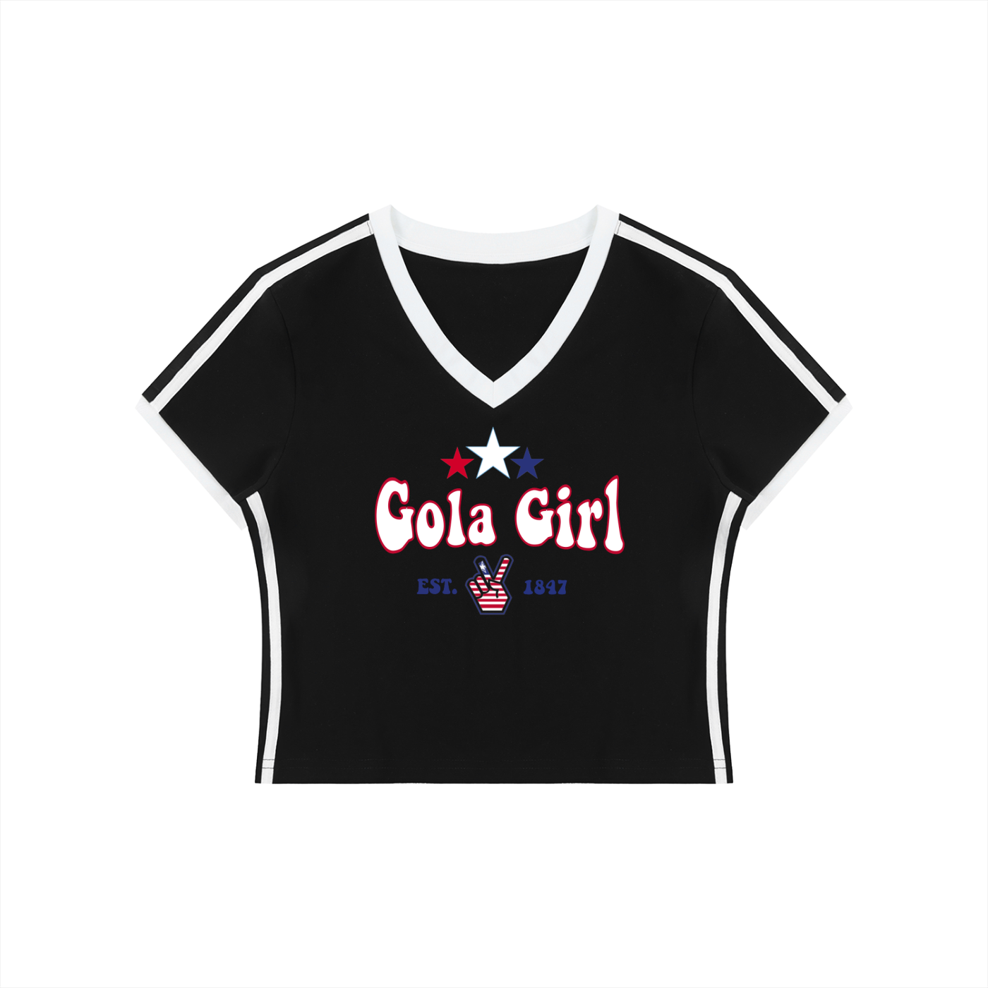 Gola Girl Women's V-Neck Crop Tee